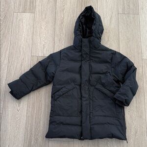 Zara long line girls puffer jacket down feather size 9-10 years